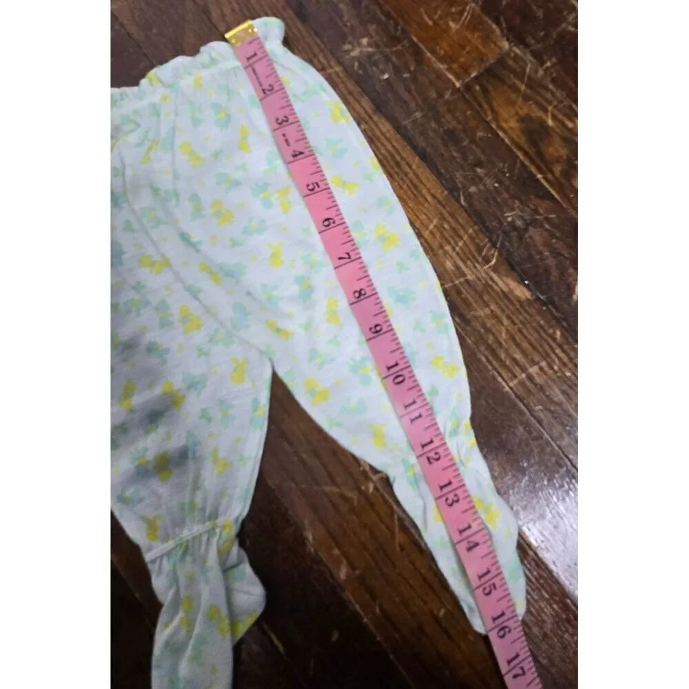 Vintage Carters Pastel Footed Animal Print Pants